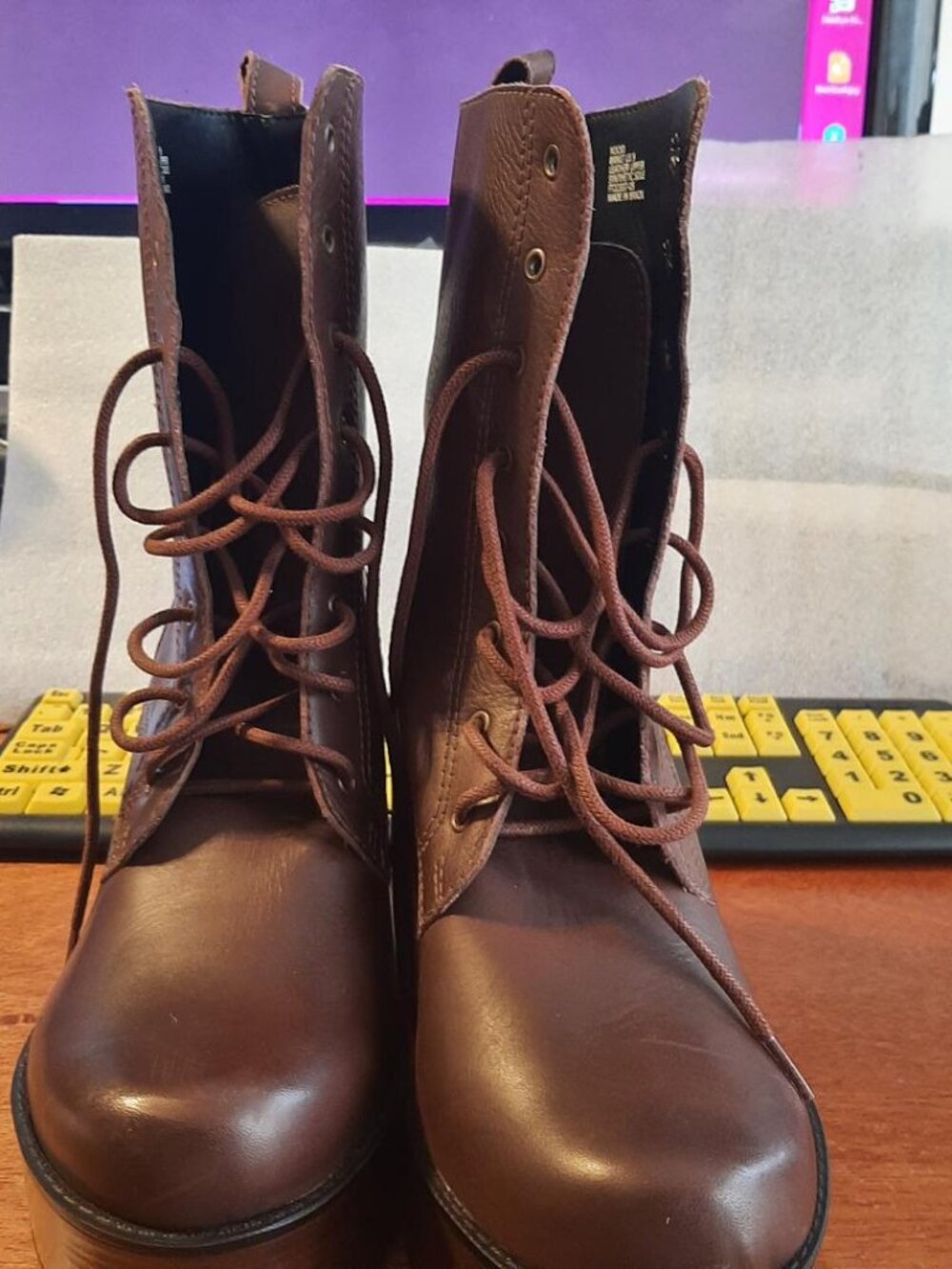 Zigi Rocio Women Platform Lace Up Brown Boot Size 9 NEW DEFECT - Picture 3 of 8